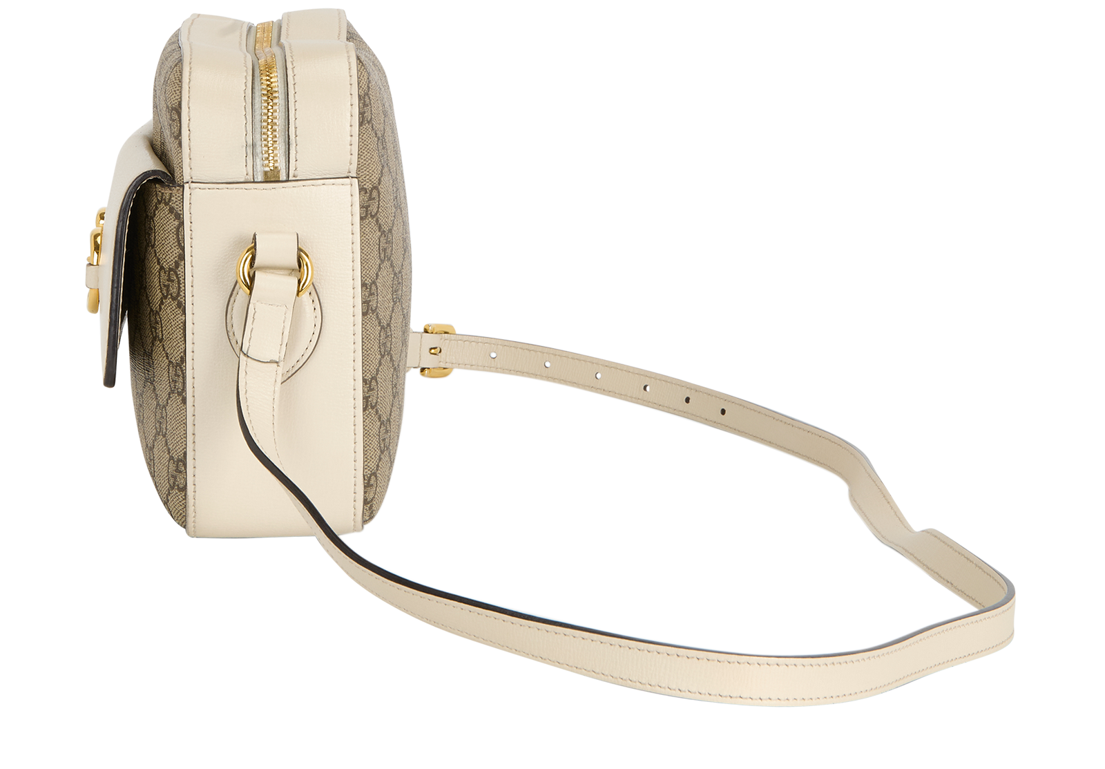 Horsebit 1955 Camera, &pound;550, Handbags, Beige, Canvas/Leather, Bottom view